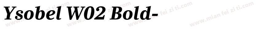 Ysobel W02 Bold字体转换